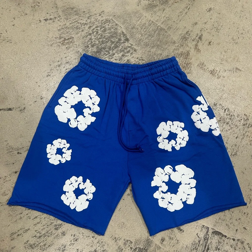 Denim Tears | Shorts | Denim Tears Cotton Wreath Shorts Blue